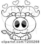 Poster, Art Print Of Black And White Cute Loving Ox Calf