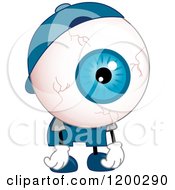 Poster, Art Print Of Tired Eyeball Mascot Slouching