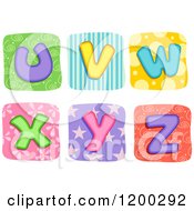 Colorful Quilt Letters U Through Z