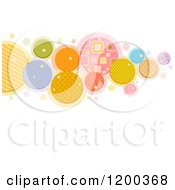 Cartoon Of A Retro Patterened Circle Background With Text Space Royalty Free Vector Clipart