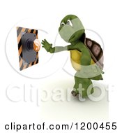 Poster, Art Print Of 3d Tortoise Reaching For An Rss Feed Button