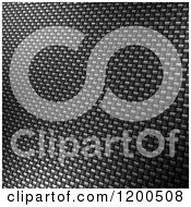 Clipart Of A Grayscale Carbon Fiber Background Royalty Free Illustration