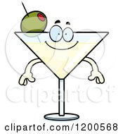 Cartoon Of A Happy Martini Mascot Royalty Free Vector Clipart
