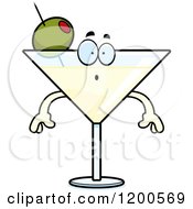Cartoon Of A Surprised Martini Mascot Royalty Free Vector Clipart