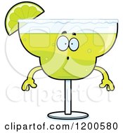 Cartoon Of A Surprised Margarita Mascot Royalty Free Vector Clipart