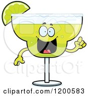 Cartoon Of A Smart Margarita Mascot Royalty Free Vector Clipart
