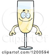 Cartoon Of A Happy Champagne Mascot Royalty Free Vector Clipart by Cory Thoman