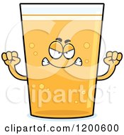 Cartoon Of A Mad Beer Mascot Royalty Free Vector Clipart