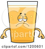 Cartoon Of A Depressed Beer Mascot Royalty Free Vector Clipart