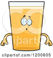 Cartoon Of A Surprised Beer Mascot Royalty Free Vector Clipart