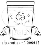 Cartoon Of A Black And White Drunk Beer Mascot Royalty Free Vector Clipart