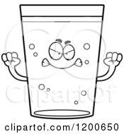 Cartoon Of A Black And White Mad Beer Mascot Royalty Free Vector Clipart