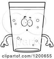 Cartoon Of A Black And White Surprised Beer Mascot Royalty Free Vector Clipart
