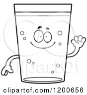Poster, Art Print Of Black And White Friendly Waving Beer Mascot