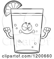 Cartoon Of A Black And White Mad Beer Mascot With A Lime Wedge Royalty Free Vector Clipart