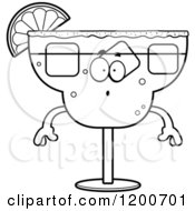 Cartoon Of A Black And White Surprised Margarita Mascot Royalty Free Vector Clipart by Cory Thoman