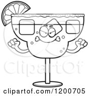 Cartoon Of A Black And White Mad Margarita Mascot Royalty Free Vector Clipart by Cory Thoman