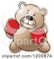 Poster, Art Print Of Brown Boxing Teddy Bear