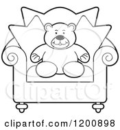 Poster, Art Print Of Black And White Teddy Bear In A Chair