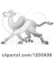 Poster, Art Print Of Reflective Silver Running Camel