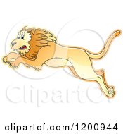Poster, Art Print Of Leaping Lion