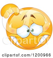 Poster, Art Print Of Stressed Or Embarassed Sweating Emoticon Smiley