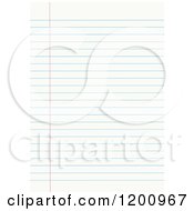 Blank Sheet Of Ruled Notebook Paper