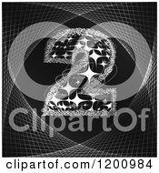Clipart Of A Mesh Tunnel And Sparkly Number 2 Royalty Free Vector Illustration
