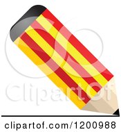 Poster, Art Print Of 3d Writing Catalonia Flag Pencil