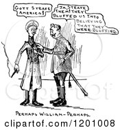 Vintage Black And White War Cartoon