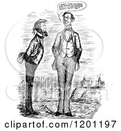 Clipart Of Vintage Black And White Politicians Without Integrity Royalty Free Vector Illustration