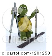 Poster, Art Print Of 3d Architect Tortoise With Drafting Tools