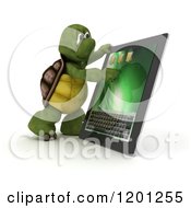 3d Tortoise Using A Tablet Computer
