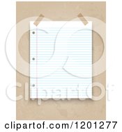 Poster, Art Print Of Taped Piece Of Ruled Binder Paper Over Grunge