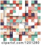 Clipart Of A 3d Abstract Square Background Royalty Free Vector Illustration