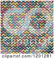 Poster, Art Print Of Colorful Abstract Chevron Pattern