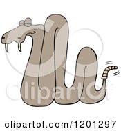 Cartoon Of A Sleeping Rattlesnake Royalty Free Vector Clipart