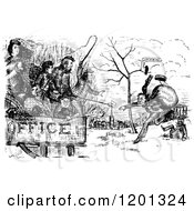 Clipart Of A Vintage Black And White Dissolution Royalty Free Vector Illustration