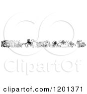 Clipart Of A Vintage Black And White Cartoon Strip Border Royalty Free Vector Illustration