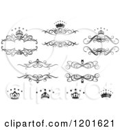 Poster, Art Print Of Vintage Black And White Frames Crowns And Stars