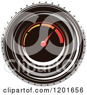 Clipart Of A Round Race Car Speedometer Royalty Free Vector Illustration by Vector Tradition SM