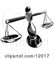 Balancing Weighing Scale Clipart Illustration