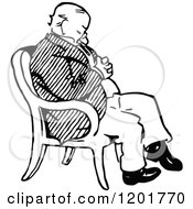 Poster, Art Print Of Vintage Black And White Old Man Sleeping In A Chair