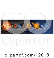 The Planets Of The Solar System Clipart Illustration