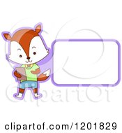 Poster, Art Print Of Student Fox By A Sign Or Label