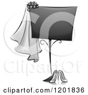 Poster, Art Print Of Grayscale Wedding Sign