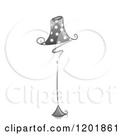Clipart Of A Grayscale Lamp Royalty Free Vector Illustration