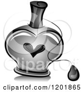 Grayscale Heart Perfume Bottle