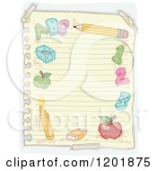 Poster, Art Print Of Page Of Ruled Paper With Doodles