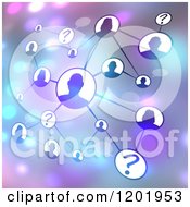Clipart Of A Flow Chart With Socially Networked People Over Lights Royalty Free Illustration by Arena Creative